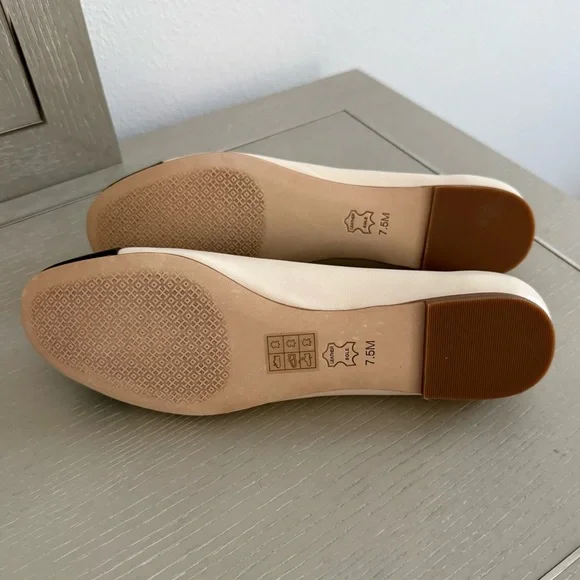 Tory Burch Chelsea Cap Toe Ballet Flats - Cream/Black - Picture 6 of 6
